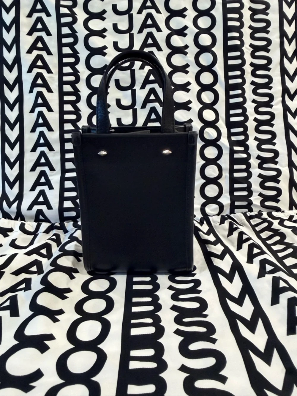 Jimmy Choo Black Leather N/S Mini Tote - Picture 3 of 7
